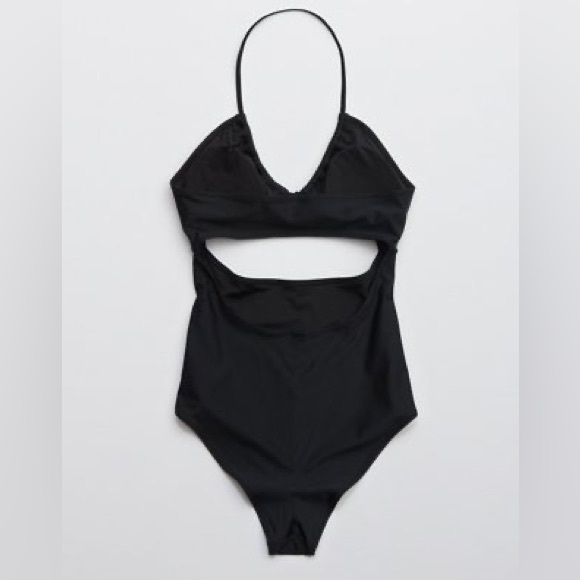 Areie Black Ruched Cut Out One Piece Swimsuit - Picture 4 of 10